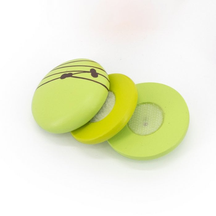 Set van 6 Houten Macarons