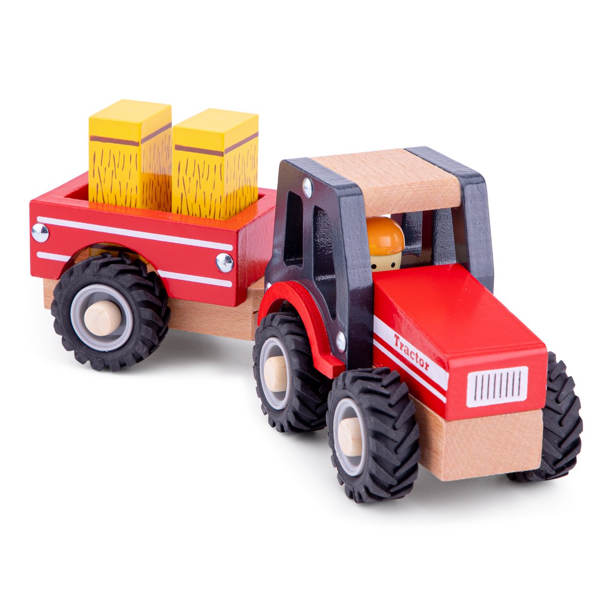 Tractor met aanhanger | Hooibalen
