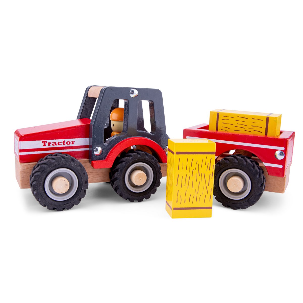 Tractor met aanhanger | Hooibalen