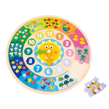 Klok puzzel zon