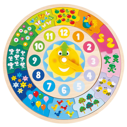 Klok puzzel zon