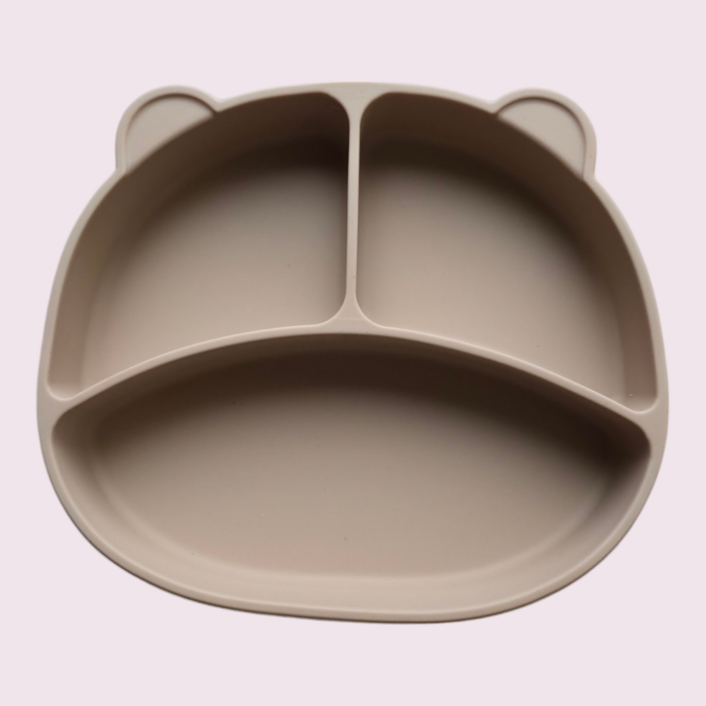 Beren bord | Met zuignap | Beige