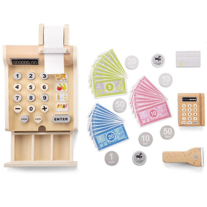 Houten Speelgoedkassa | Complete Winkelervaring voor Kinderen