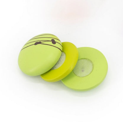 Set van 6 Houten Macarons