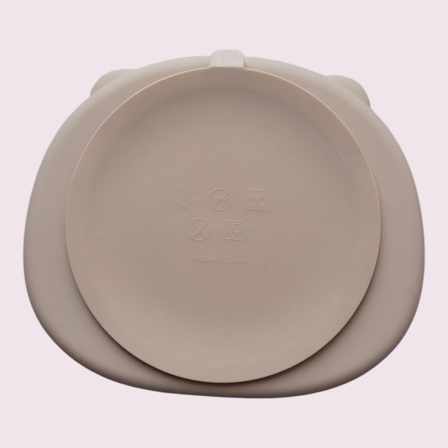 Beren bord | Met zuignap | Beige
