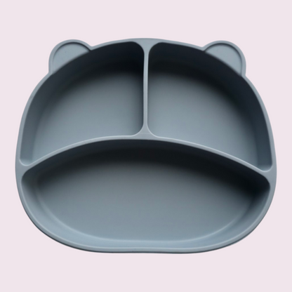 Beren bord | Met zuignap | Blauw