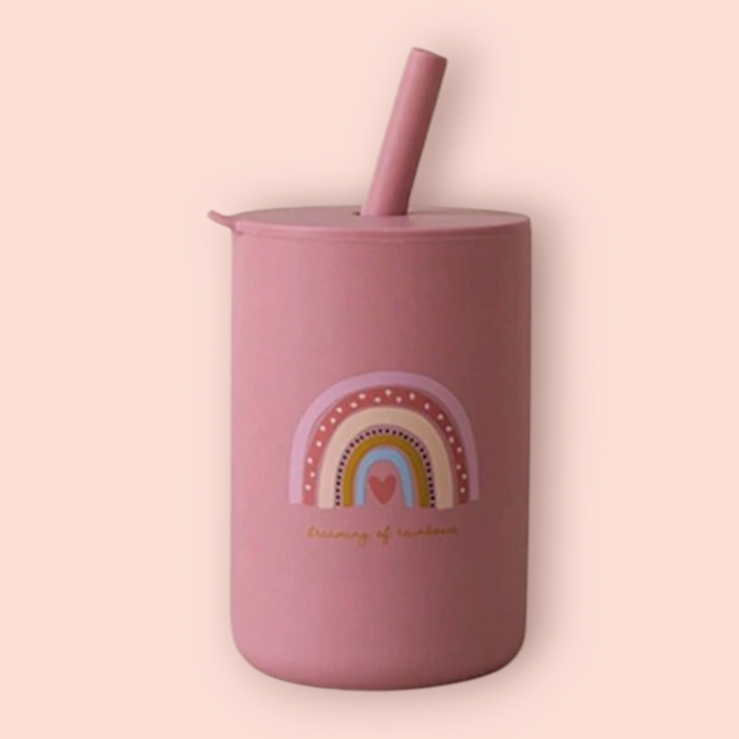 Drinkbeker | Regenboog | Donkeroze